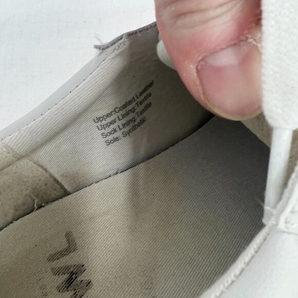 Madewell White Coated Leather Sneakers Women's Size 8.5 - Picture 10 of 10